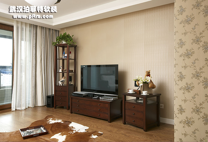 泊菲特软装美式软装设计方案-金地圣爱米伦客厅