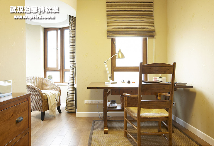 泊菲特软装美式软装设计方案-金地圣爱米伦书桌