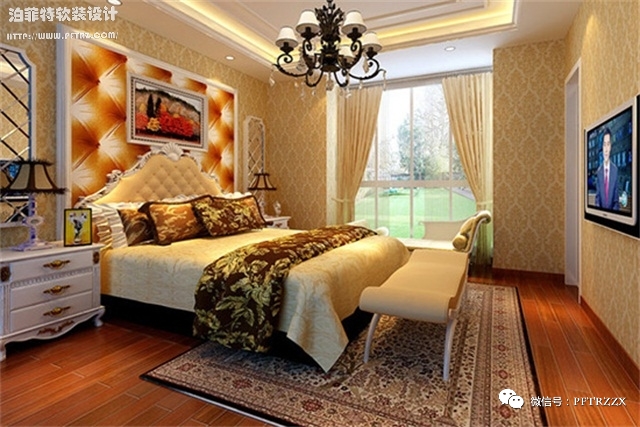 金碧辉煌的卧室